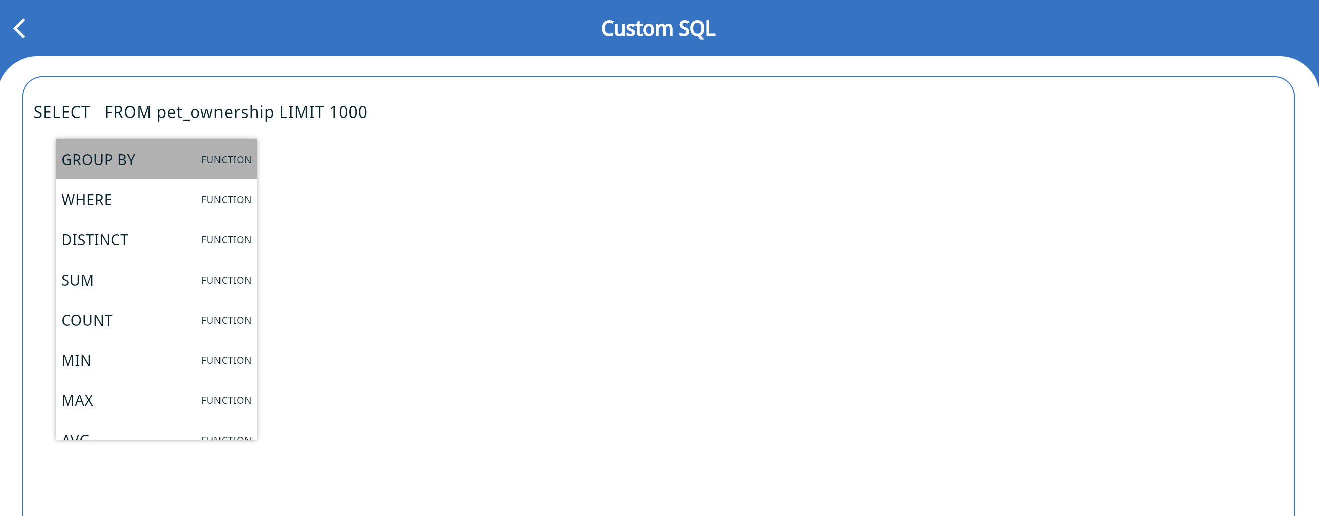 Результаты SQL‑запроса в Zing Data с данными, отображёнными в табличном формате